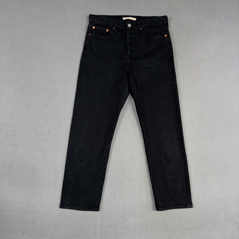 Levis Jeans Womens 28 Black Wedgie Straight High Rise Premium Quailty Denim